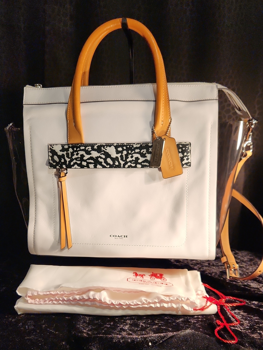 COACH Bleecker Riley White Tote Bag